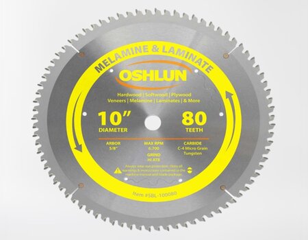 Oshlun SBL-100080 10-Inch 80 Tooth Saw Blade